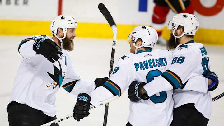 Pavelski scores in OT and Sharks edge Flames 2-1