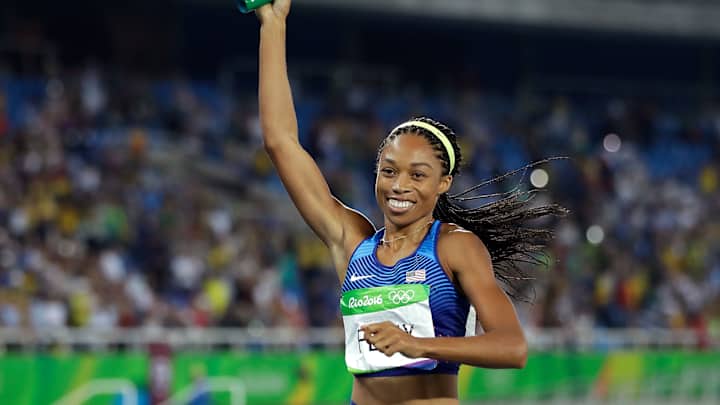 Felix raises Trump issue in Los Angeles Olympic bid speech