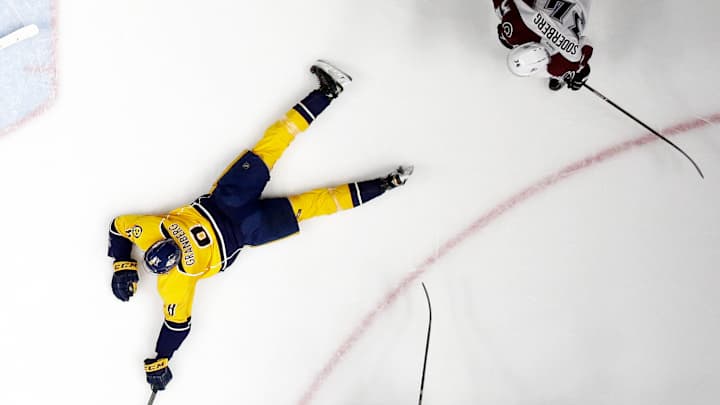 Predators' 4-3 win eliminates Avs from playoff contention Predators' 4-3 win eliminates Avs from playoff contention
