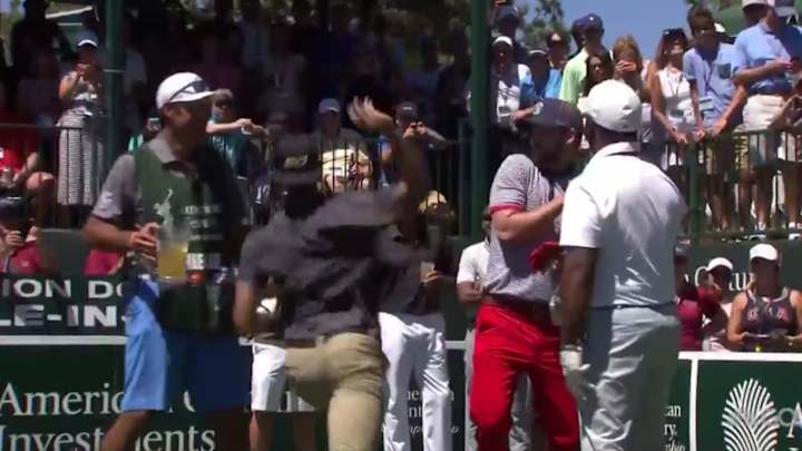 Steph Curry tries very hard to be funny by throwing mouthguard again