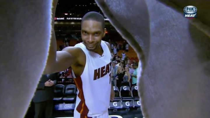 Watch: Chris Bosh ends postgame interview like only Chris Bosh can Watch: Chris Bosh ends postgame interview like only Chris Bosh can