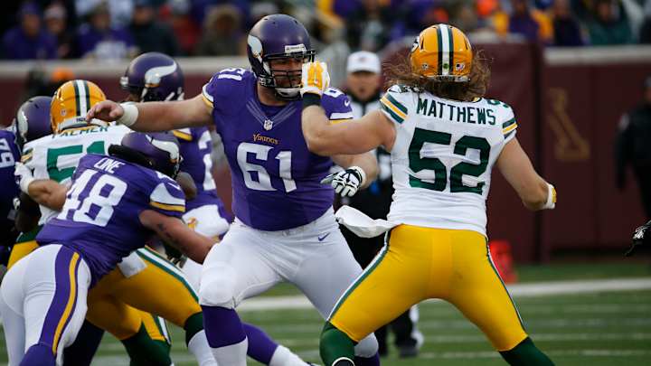 Vikings rule out center Berger, returner Sherels vs. Dallas