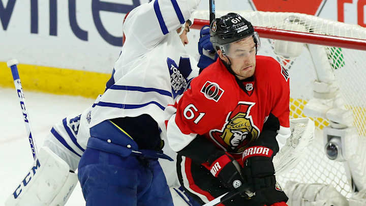 Lazar has 2 goals, Karlsson 4 assists; Sens beat Leafs 6-1
