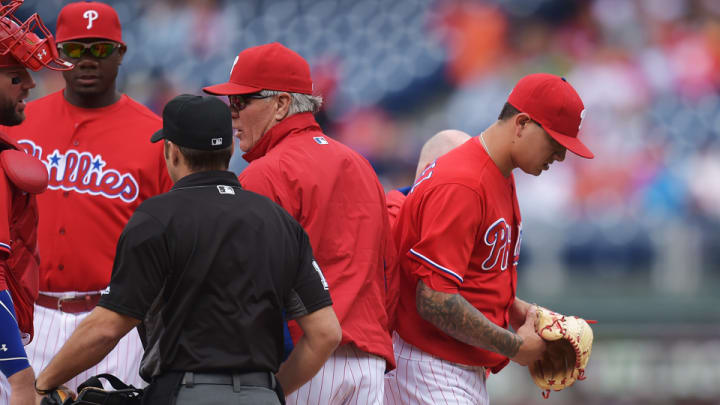 Phillies’ Vince Velasquez strains right biceps Phillies’ Vince Velasquez strains right biceps