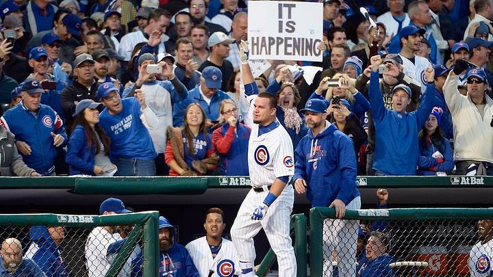 Kyle Schwarber’s NLDS home run ball is back on the right field video board Kyle Schwarber’s NLDS home run ball is back on the right field video board