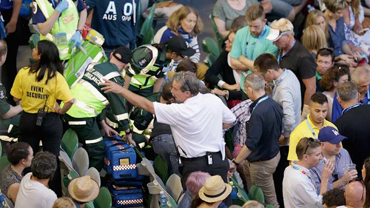 Ana Ivanovic's coach Nigel Sears collapses at Australian Open