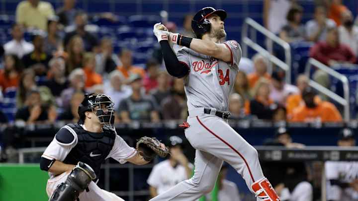 Watch: Bryce Harper’s grand slam highlights four-HR inning for Nats Watch: Bryce Harper’s grand slam highlights four-HR inning for Nats