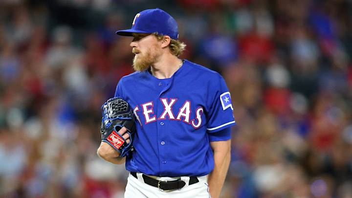 Rangers pitcher Jake Diekman cut himself on a mug from Cheers Rangers pitcher Jake Diekman cut himself on a mug from Cheers