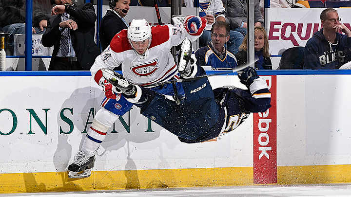 Watch: Canadiens’ Alexei Emelin lays big hit on Blues’ Paul Stastny Watch: Canadiens’ Alexei Emelin lays big hit on Blues’ Paul Stastny