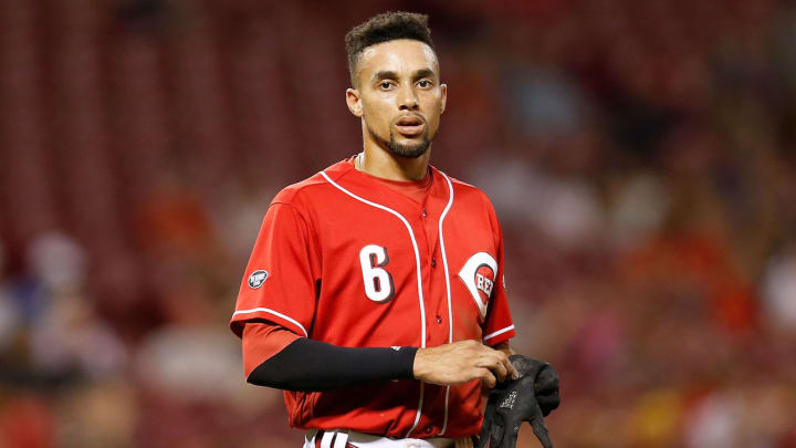 Watch: Billy Hamilton shows off speed, makes diving catch in center