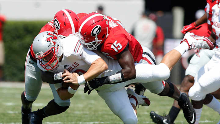 No. 9 Georgia survives scare, tops underdog Nicholls 26-24