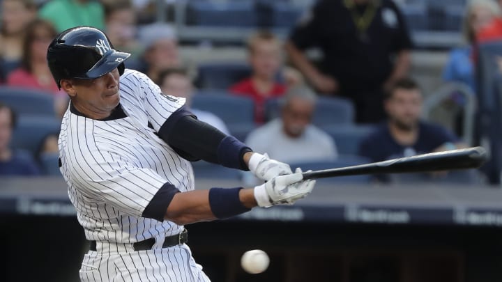 Alex Rodriguez back taking grounders at first base