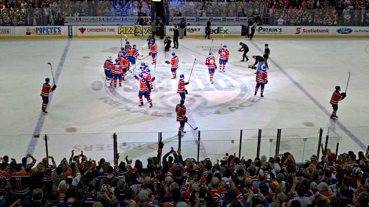 Oilers rout Canucks 6-2 in final game at Rexall Place Oilers rout Canucks 6-2 in final game at Rexall Place