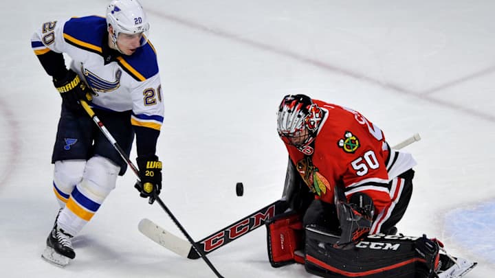 Crawford gets 7th shutout, Blackhawks beat Blues 2-0 Crawford gets 7th shutout, Blackhawks beat Blues 2-0