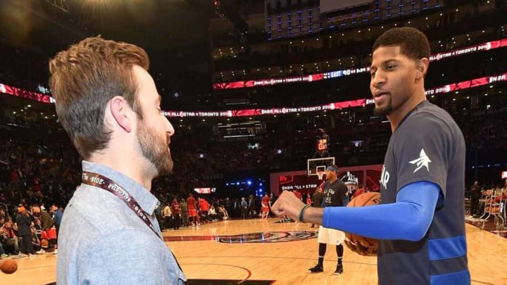 IndyCar's James Hinchcliffe at the 2016 NBA All-Star Game