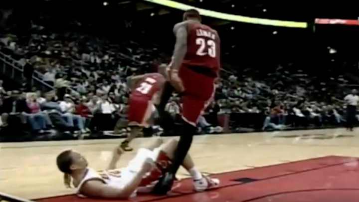 Watch: LeBron James once stepped over Ty Lue after dunking