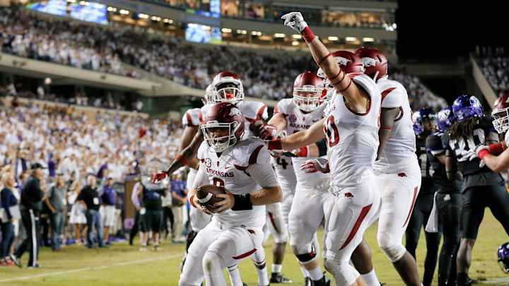 Arkansas gets wild double-OT win over No. 15 TCU, 41-38