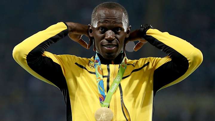 Watch: Usain Bolt celebrates his ninth gold medal by throwing a javelin