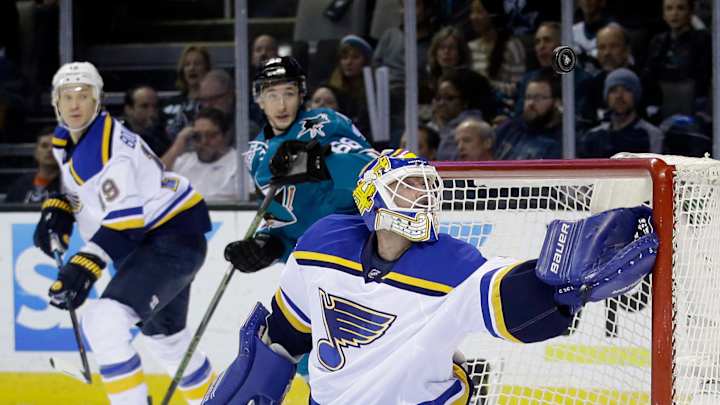 Elliott, Fabbri lead Blues to 1-0 win over Sharks