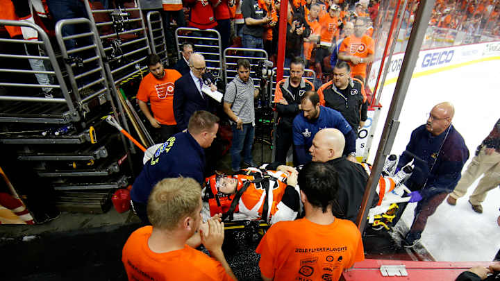 Flyers' Laughton released from hospital, will miss Game 5 Flyers' Laughton released from hospital, will miss Game 5