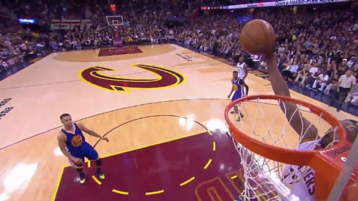 Watch: J.R. Smith, Tristian Thompson connect on slick alley-oop
