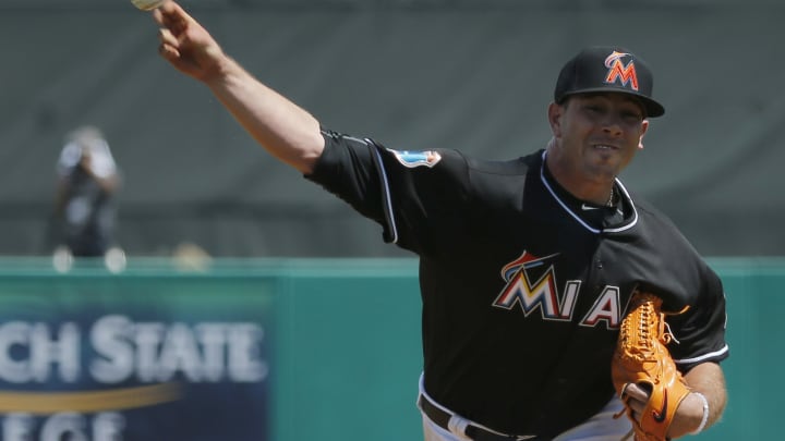 Fernandez pitches 5 no-hit innings, Marlins blank Red Sox