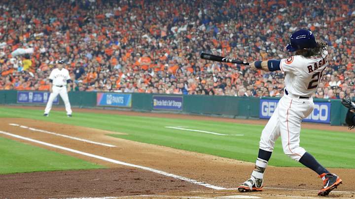 McHugh, Rasmus help Astros win home opener 8-2 over Royals