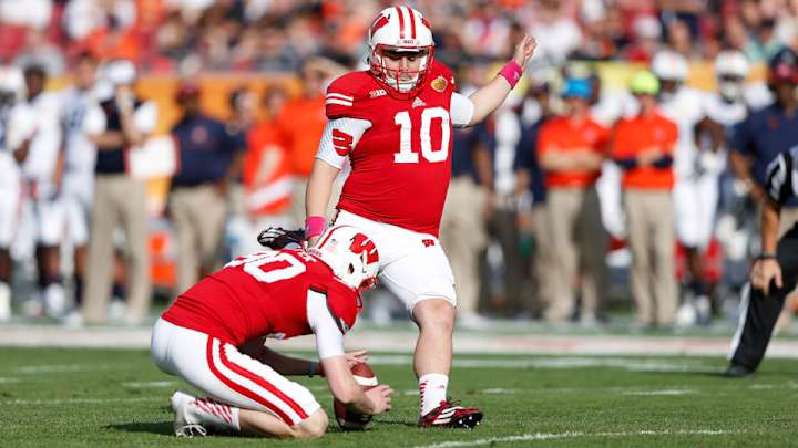 Badgers K Rafael Gaglianone will wear No. 27 in honor of Sam Foltz Badgers K Rafael Gaglianone will wear No. 27 in honor of Sam Foltz