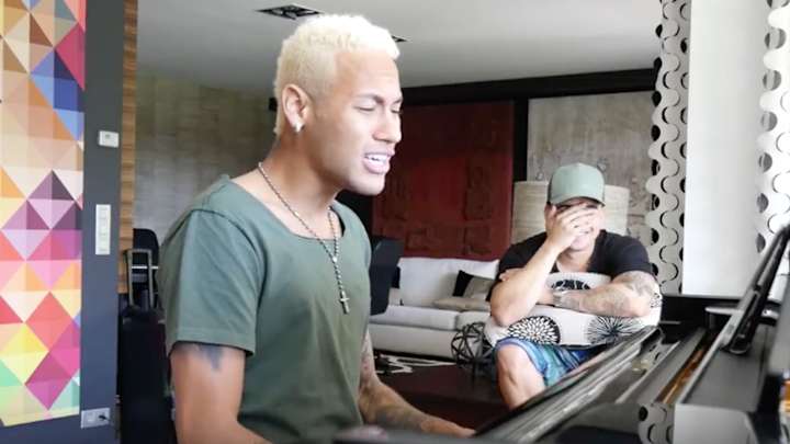 Watch: Neymar gives a tease of his musical talent and it's absolutely brutal Watch: Neymar gives a tease of his musical talent and it's absolutely brutal