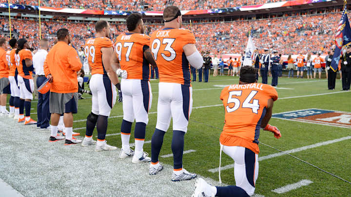 Broncos’ Brandon Marshall loses endorsement for kneeling during anthem Broncos’ Brandon Marshall loses endorsement for kneeling during anthem