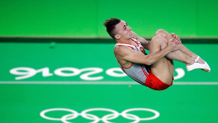 Hancharou of Belarus ends China's run in Olympic trampoline