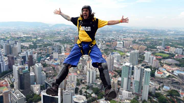 The Weekender: Giant slingshot flings BASE jumpers 300 feet in the air