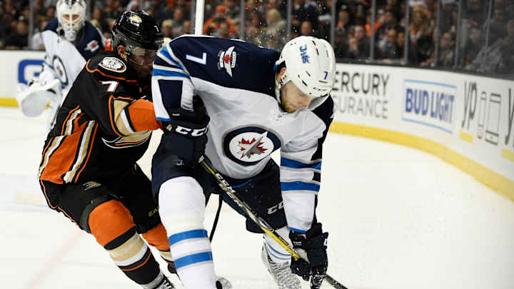 Wheeler gets winner as Jets rally to stun Ducks in OT, 2-1 Wheeler gets winner as Jets rally to stun Ducks in OT, 2-1