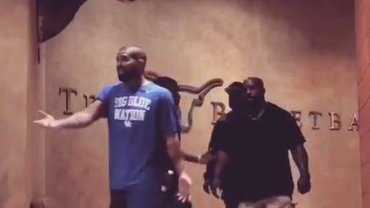Of course Drake showed up at Texas in Kentucky gear