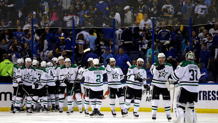 Cody Eakin scores in OT, Stars beat Blues 3-2 to tie series