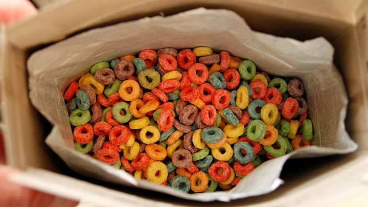 The Indians are selling a hot dog with Froot Loops on it. Seriously.