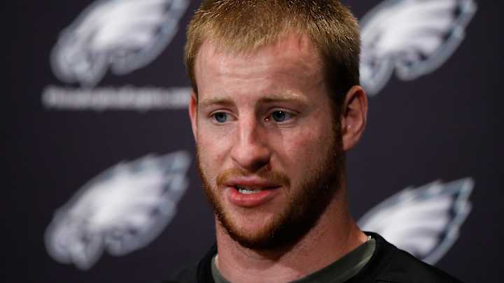 Eagles quarterback Wentz saved from gas station bathroom