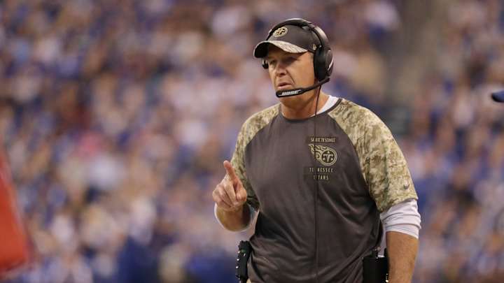 Titans coach says left tackle Lewan has sprained left knee