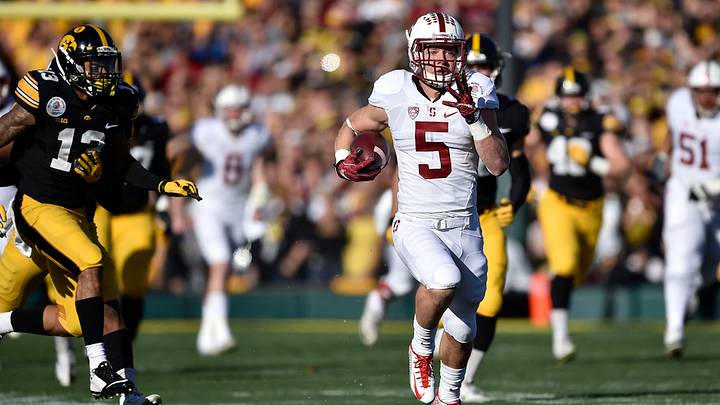 Watch: Christian McCaffrey scores twice in first half of Rose Bowl