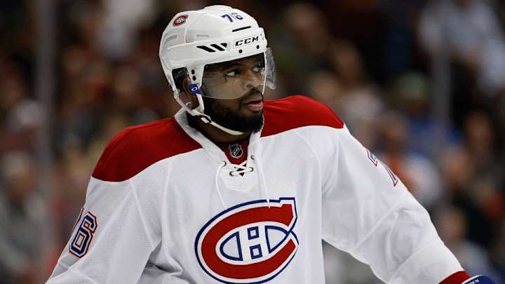 Canadiens’ P.K. Subban taken off the ice on a stretcher