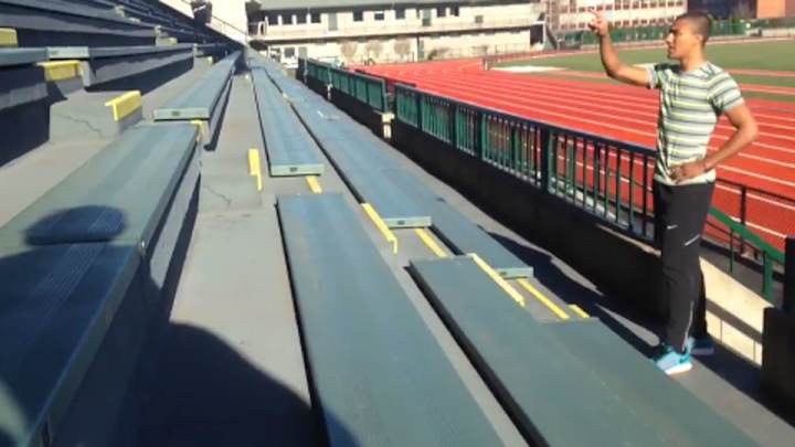 Watch: Ashton Eaton can jump 36 steps in six jumps Watch: Ashton Eaton can jump 36 steps in six jumps