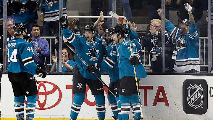 After long layoff, Sharks shake off rust with huge third period After long layoff, Sharks shake off rust with huge third period