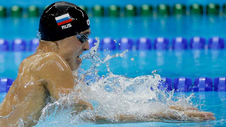 Lochte finally gets out of his room and into Olympic pool