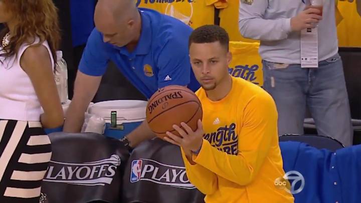 Watch: Stephen Curry plays football, baseball, soccer with a basketball