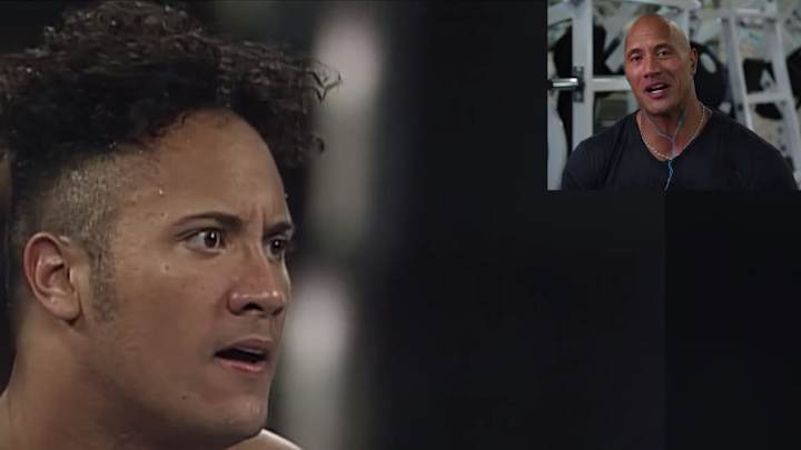 Watch as The Rock watches his first ever WWE match