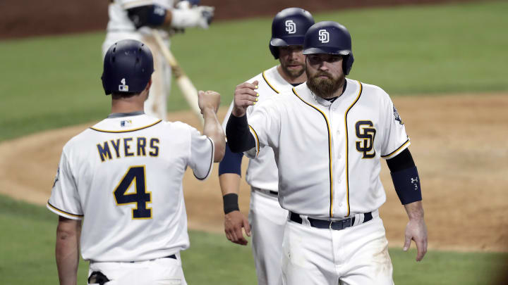 Schimp's 4 RBIs and Richard's gem lifts Padres to