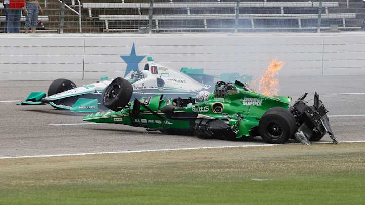 Watch: Josef Newgarden, Conor Daly escape IndyCar crash