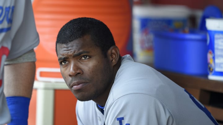 Dodgers option Puig to make room for Reddick, Chavez