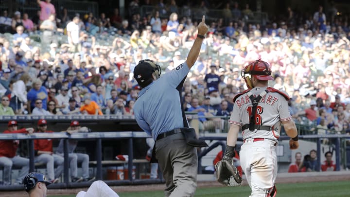 Brewers lose 7-6 to Reds after overturned double play Brewers lose 7-6 to Reds after overturned double play