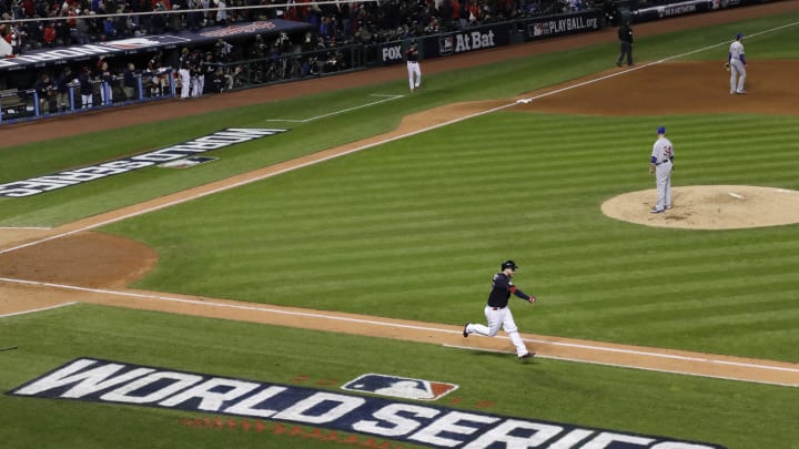The Latest: MLB hopes to beat rain, get in Game 2 of Series